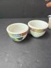 Hand Decorated Asian Ceramic Tea Bowls and Creamer - 3