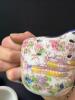 Hand Decorated Asian Ceramic Tea Bowls and Creamer - 8