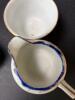 Hand Decorated Asian Ceramic Tea Bowls and Creamer - 9