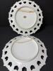 Porcelain Lusterware Poem Plates, Pierced Edge - 4