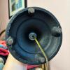 Tall Metal Table Lamp with Pleated Shade - 7