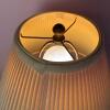 Tall Metal Table Lamp with Pleated Shade - 8