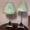 Two Metal Table Lamps with 4 Shades
