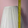 Cut Glass Table Lamp with Metal Base & Pleated Shade - 5