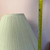 Floral Pressed Glass Table Lamp with Pleated Shade - 7