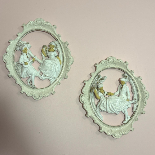 Two Universal Statuary Corp Rococo-Style Wall Plaques