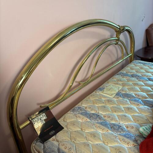Dresher Genuine Brass Art Deco-Style Queen Headboard