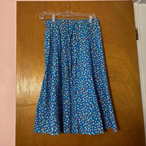 Vintage Hunter Sportswear Blue Strawberry Print Skirt