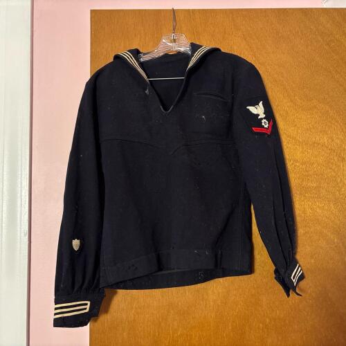 Vintage U.S. Navy Blue Jumper with Machinist's Mate Patch