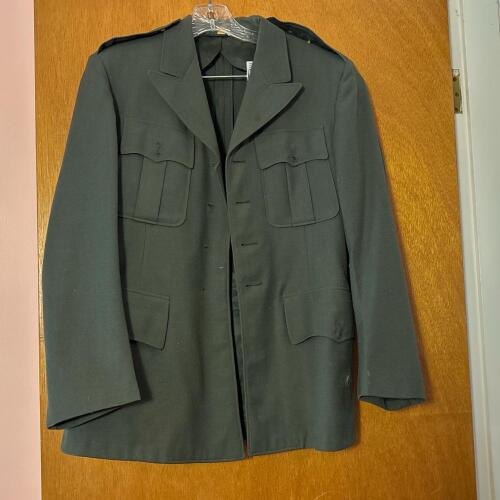 Vintage Military-Style Green Dress Jacket