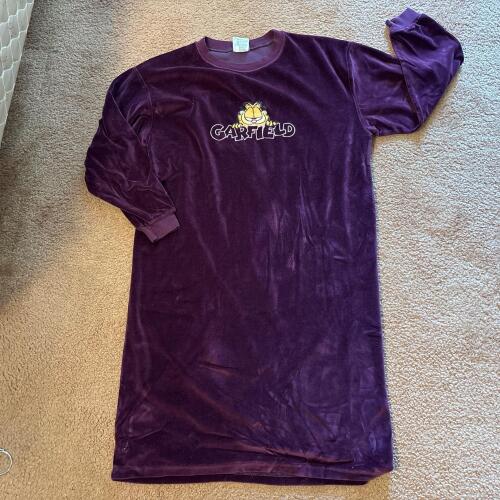 Garfield Purple Velour Sweatshirt Dress