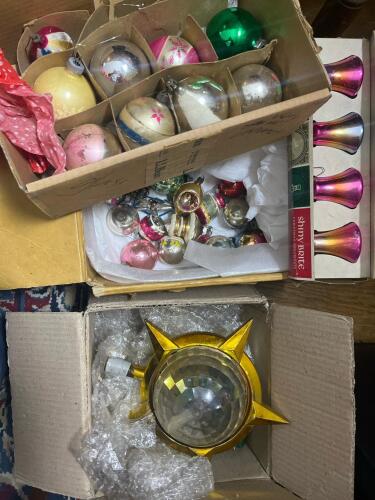 Vintage Christmas Ornaments Including Shiny Brite