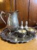Mixed Lot of Silver Plate Trays, Bowls and Pitcher