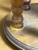 Glass Lotus Flower Candle Holder on Wooden Stand - 3