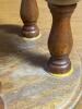 Glass Lotus Flower Candle Holder on Wooden Stand - 4