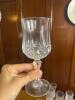 Lot of 34 Cut Crystal Stemware with Diamond Pattern - 4
