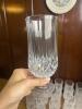 Lot of 34 Cut Crystal Stemware with Diamond Pattern - 6