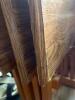 Set of (4) Wood Folding Tray Tables and Stand with Faux Oak Grain - 3