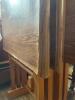 Set of (4) Wood Folding Tray Tables and Stand with Faux Oak Grain - 4