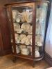 Beautiful Antique Curved Glass China Cabinet