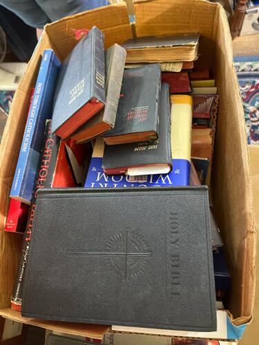 Assorted Religious Book Lot Including Bibles