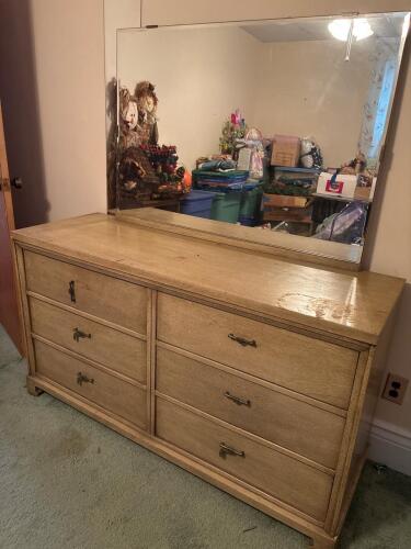 Mid-Century Modern-Style Dresser with Mirror