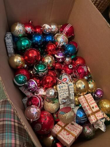 Lot of Vintage Glass Christmas Ornaments