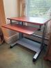Rolling Computer Desk With Pull-Out Keyboard Tray