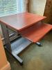 Rolling Computer Desk With Pull-Out Keyboard Tray - 2