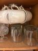 Dinner and Drinkware Cabinet Lot - 8