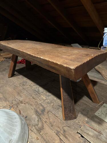 Very Heavy Wooden Bench or Low Table