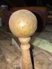 Pair of Brass Ball Top Andirons - 2