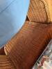 Pair of Wicker Lounge Chairs with Ottoman - 6
