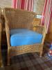 Pair of Wicker Lounge Chairs with Ottoman - 9