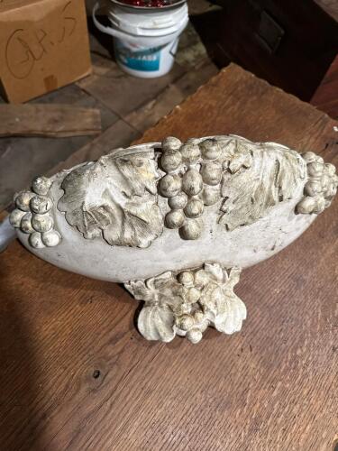 Antique-Style Wall Planter With Grape Motif