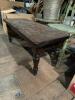 Green Painted Spindle-Back Chairs, Wooden Coffee Table and Woven Baskets - 2
