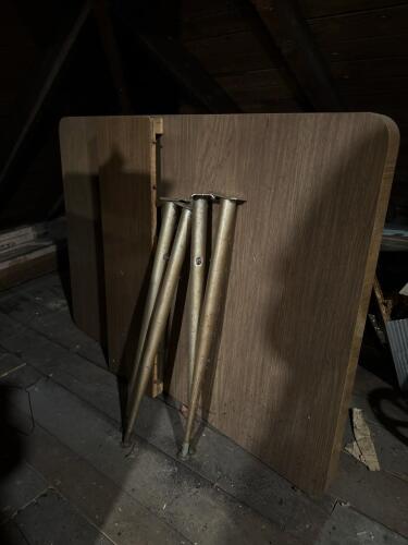 Laminate Top Table with Metal Legs