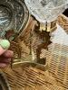 Embossed Brass Wall Plates with Brass Standsa nd Cut Glass Crystal Bowl - 5