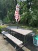 Lifetime Picnic Table with Attached Benches and Umbrella