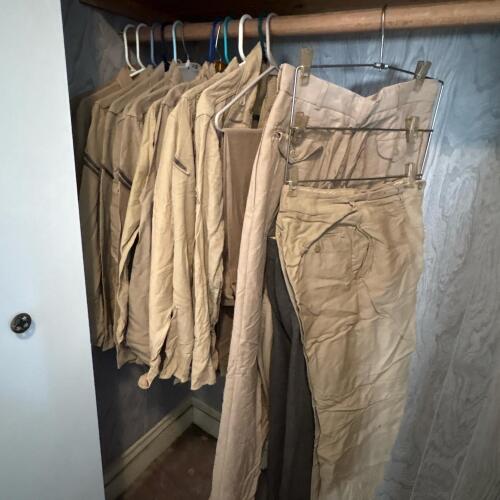 Vintage Uniform Clothing Lot with Shirts and Trousers