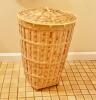 Wicker Laundry Hamper with Lid, 24" X 18"
