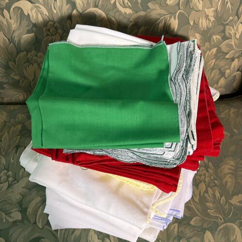 Assorted Vintage and Embroidered Napkins Lot