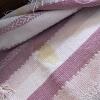 Southwestern Striped Pink and White Woven Rug - 2