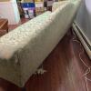 Floral Upholstered Rolled Arm Sofa With Cabriole Legs - 2