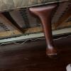 Floral Upholstered Rolled Arm Sofa With Cabriole Legs - 4