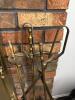Brass Fireplace Tool Set with Stand - 3
