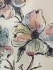 8"x9" and 6"x9" Pair of Botanical Watercolor and Ink Flower Studies - 2