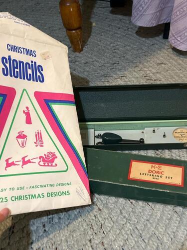 K&E Doric Lettering Set and Christmas Stencils