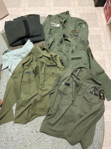 US Army Uniform Shirts and Trousers Lot