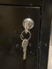 Black Two-Drawer Metal File Cabinet with Key - 3